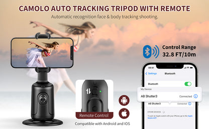 AI Auto Tracking Phone Gimbal with Tripod