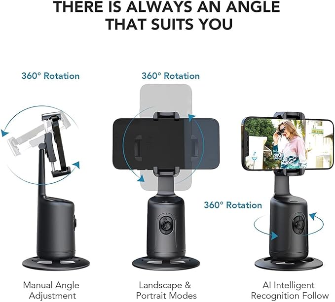 AI Auto Tracking Phone Gimbal with Tripod