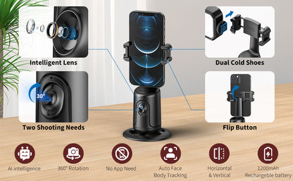AI Auto Tracking Phone Gimbal with Tripod