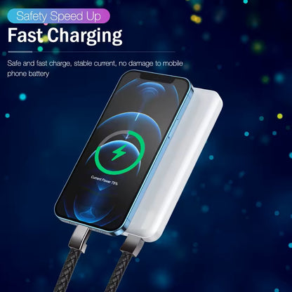 3 in 1 Short Braided Charging Cable